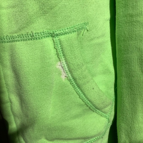 Hollister Full Zip Hooded Sweatshirt Cotton Blend Light Green Size M - Picture 4 of 4